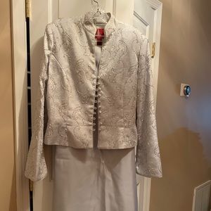 Grey Evening Jacket with Skirt